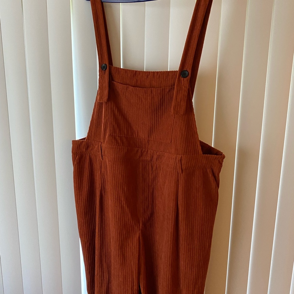 Rust Corduroy Overalls